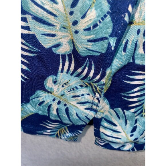 New Club Room Silk shirt Tropical Palm Leaves Hawaiian Men XXL Short button - Picture 4 of 6